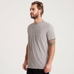 Roark Made To Fade Short Sleeve Tee in Washed Grey - Men