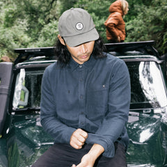 Roark Made To Fade Long Sleeve Button Up Shirt in Washed Charcoal - Men