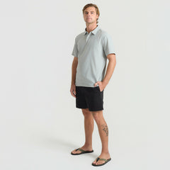 Roark Bless Up Breathable Stretch Polo Shirt in Grey - Men