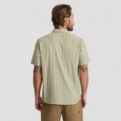 Roark Bless Up Breathable Stretch Shirt in Sage Stripe - Men