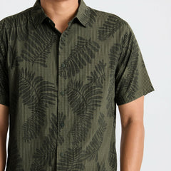 Roark Bless Up Button Up Shirt in Military Kelp - Men