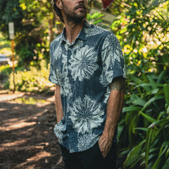 Roark Bless Up Button Up Shirt in Navy Pukpulko - Men
