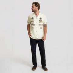 Roark Gonzo Short Sleeve Button Up Shirt in Unbleached - Men