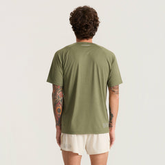 Roark Alta Elite Trail Short Sleeve Tee in Light Military - Men|Run / Active