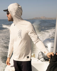 Roark Venture UPF Hoodie in Off White - Men|Run / Active