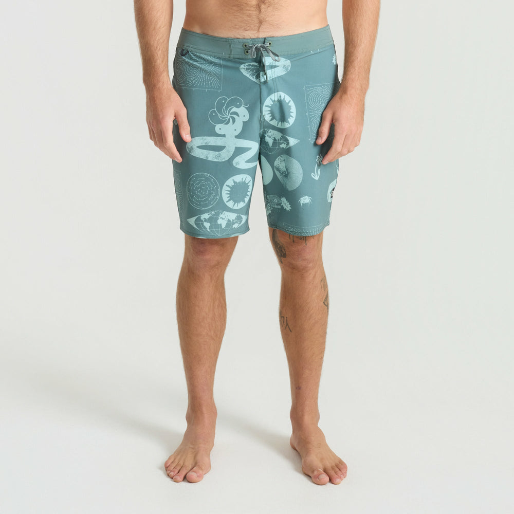 Roark Passage Boardshorts in Slate Green - Men