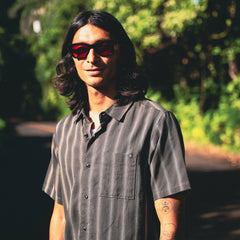 Roark Crosswinds Button Up Shirt in Onyx - Men