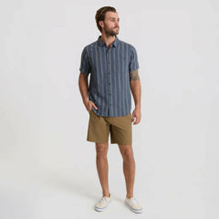 Roark Crosswinds Button Up Shirt in Neptune - Men