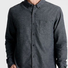 Roark Scholar Chambray Button Up Shirt in Black - Men