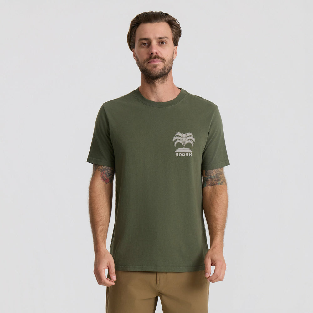 Roark Moto Palm Premium Tee in Military - Men