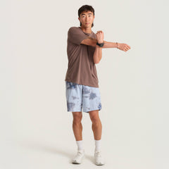 Roark Mathis Active Short Sleeve Tee in Faded Brown - Men|Run / Active