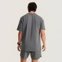 Roark Mathis Active Short Sleeve Tee in Charcoal - Men|Run / Active