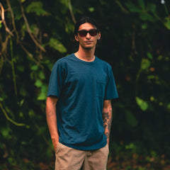 Roark Well Worn Organic Short Sleeve Tee in Navy - Men