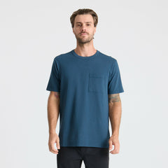 Roark Well Worn Organic Short Sleeve Tee in Navy - Men