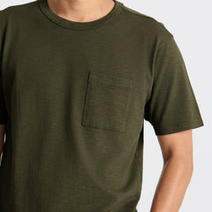 Roark Well Worn Organic Short Sleeve Tee in Military - Men