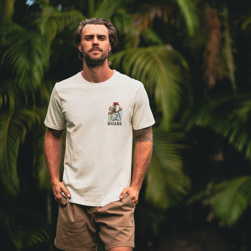Roark Enjoy Premium Tee in Off White - Men