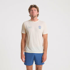 Roark Mathis Active Short Sleeve Tee in Unbleached - Men|Run / Active