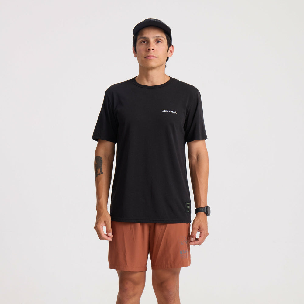 Roark Mathis Active Short Sleeve Tee in Black - Men|Run / Active