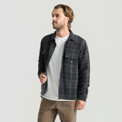 Roark Nordsman Flannel in Black Heather - Men