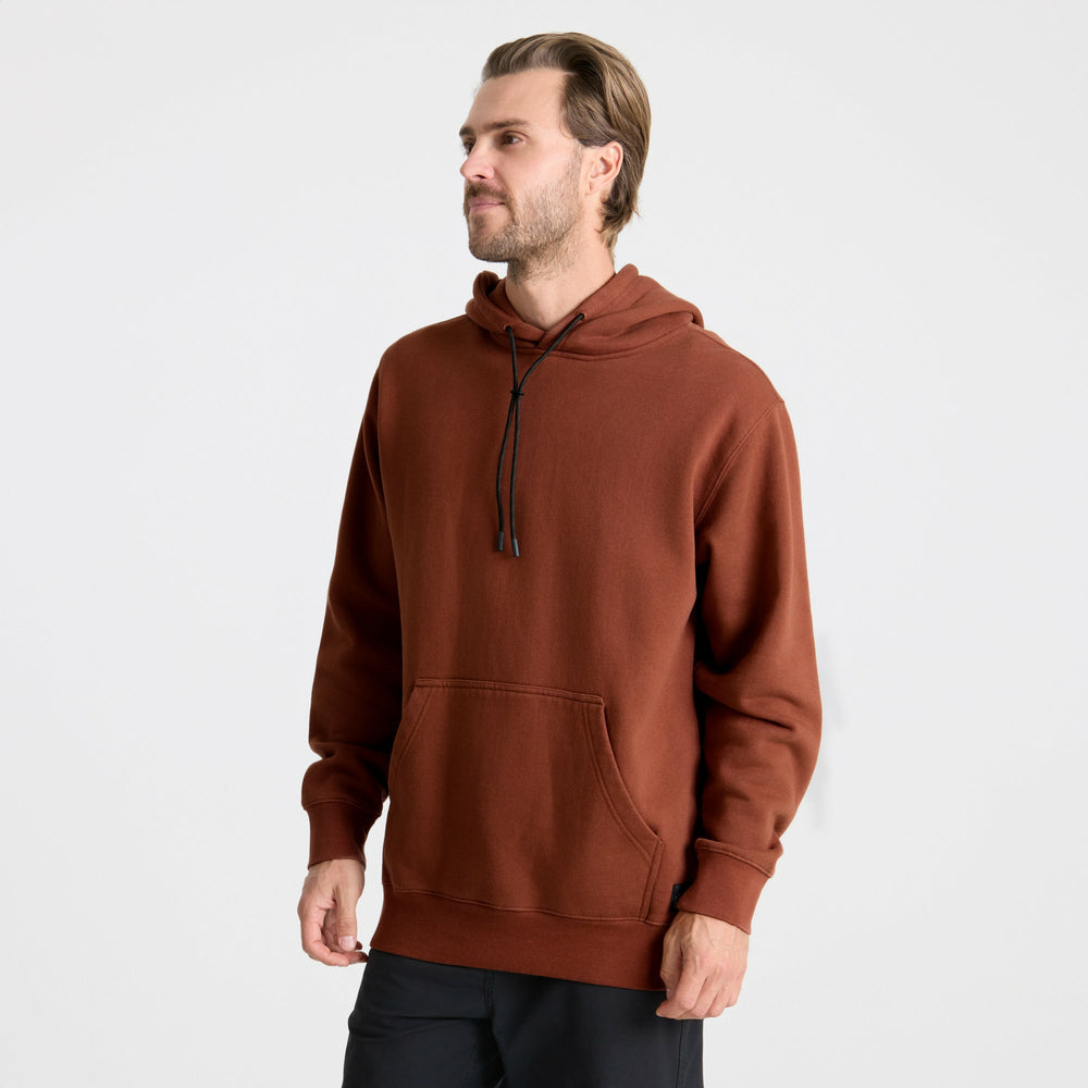 Roark Bolo Fleece Hoodie in Red Clay - Men