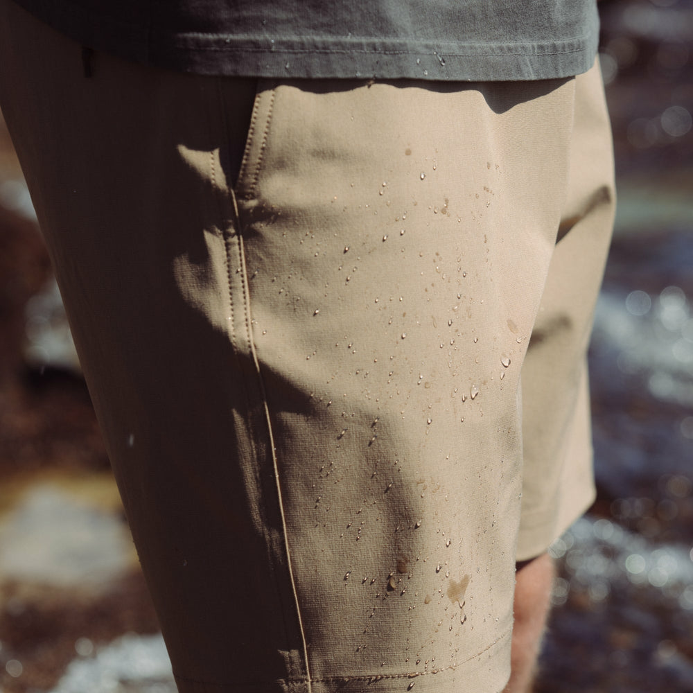 Roark Hytide Hybrid Shorts in Dark Khaki - Men