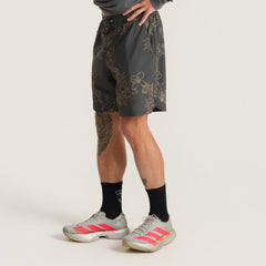 Roark Serrano 7" Active Stretch Shorts in Onyx Floral - Men|Run / Active