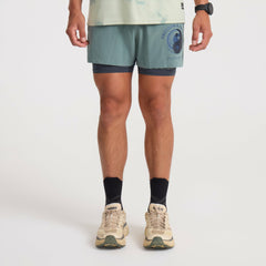 Roark Bommer 3.5" Shorts in Slate Green - Men|Run / Active