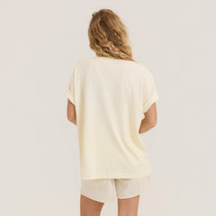 Roark Seaweed Queen Oversized Premium Tee in Bone - Women