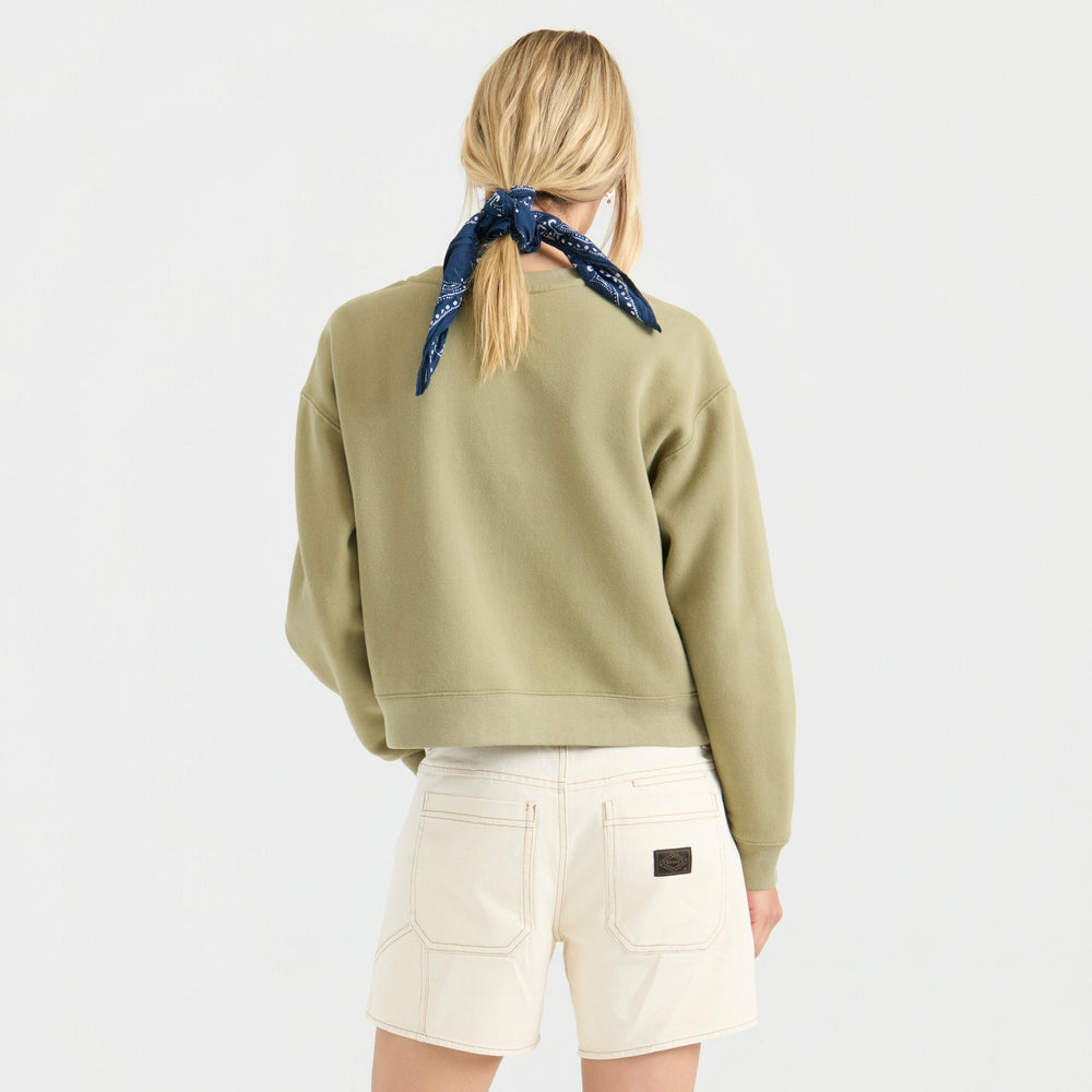 Roark Port Crew Hoodie in Dusty Olive - Women
