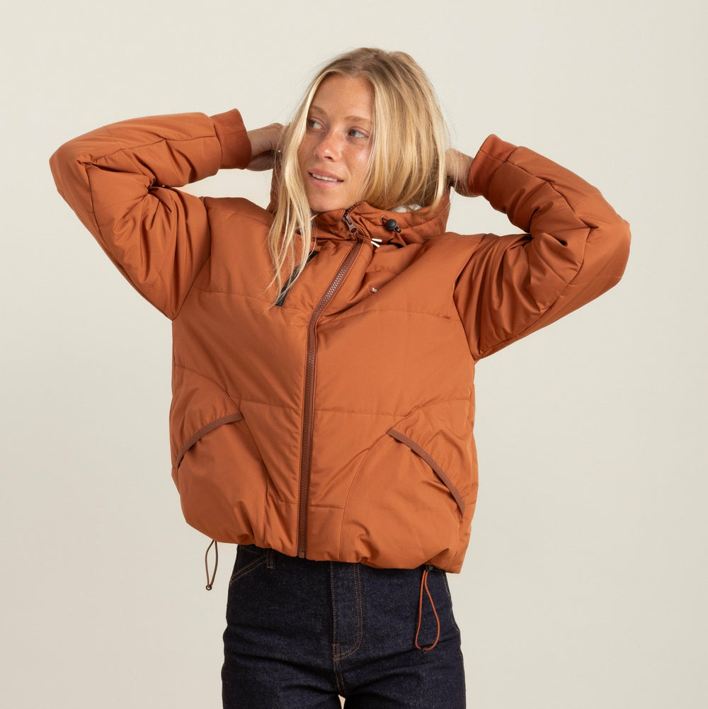 Roark Roark Warm Puffer Jacket in Orange - Women