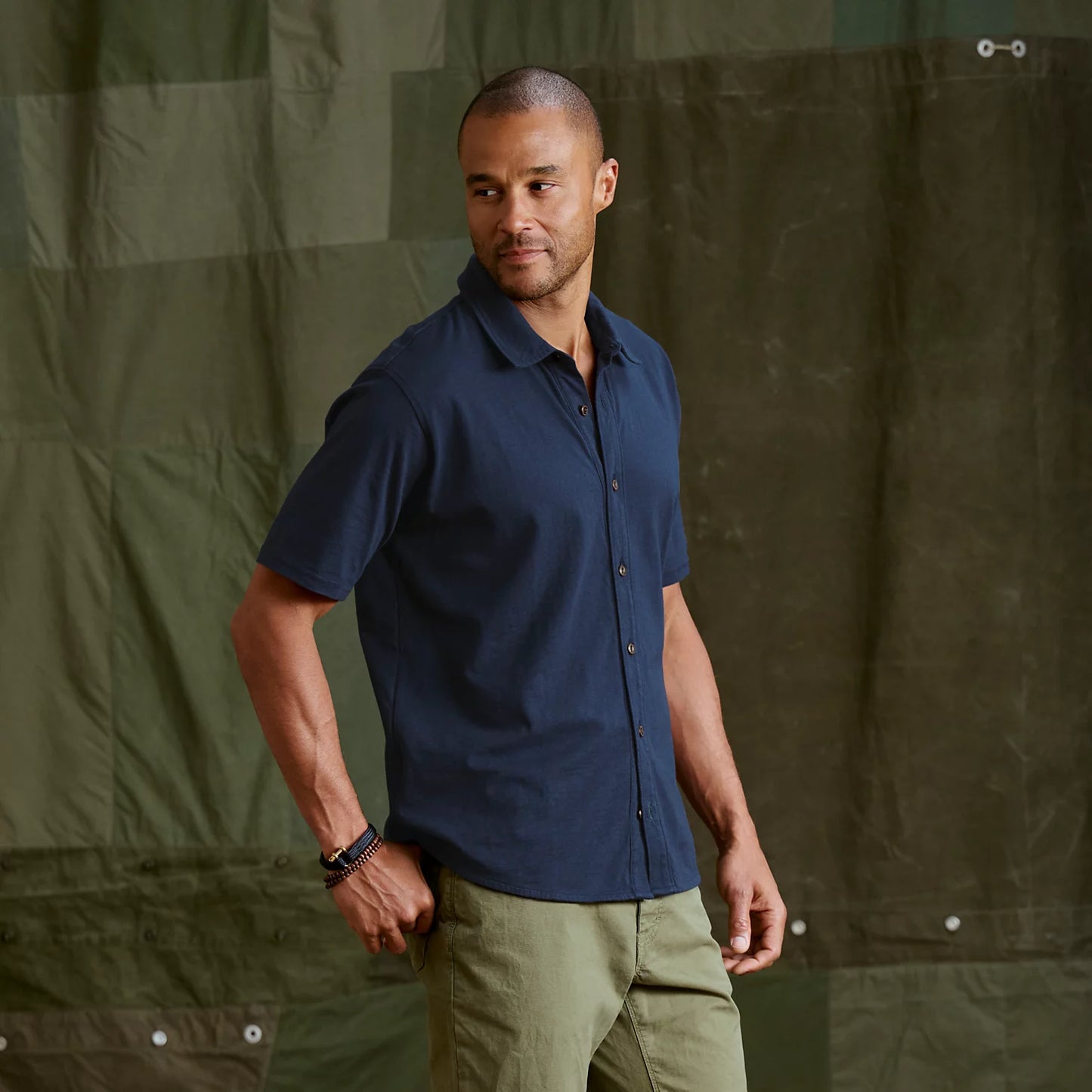 Orvis | Men's Bromley Knit Button-Down Short-Sleeve Shirt