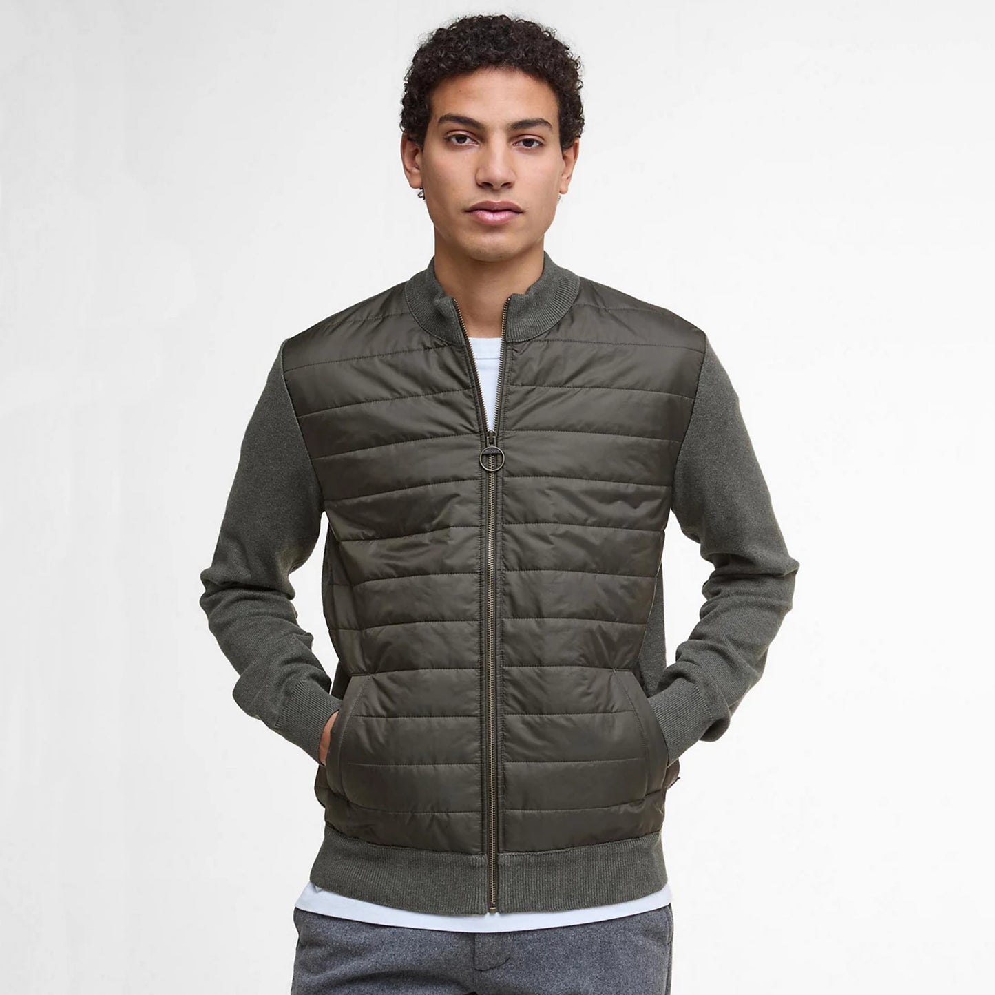 Orvis | Barbour® Essential Carn Baffle Zip-Through Knitted Sweater