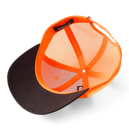 Orvis | Blaze Orange Waxed Brim Mesh Cap