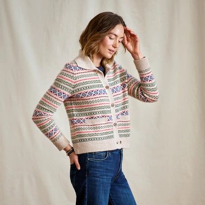 Orvis | Fair Isle Patterned Brushed Cashmere Cardigan
