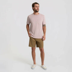 Roark Made To Fade Short Sleeve Tee in Washed Dusty Lilac - Men
