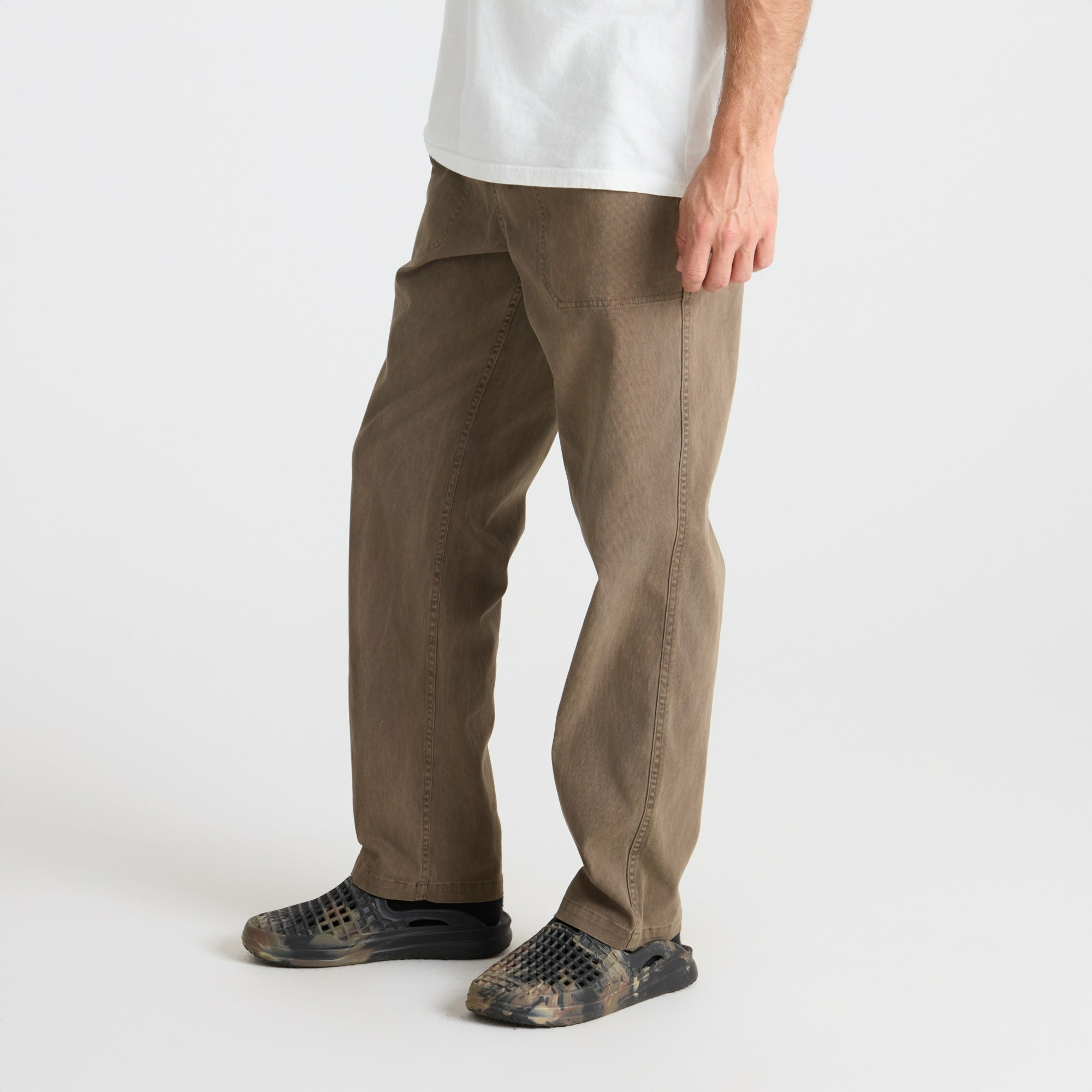 Roark Made To Fade Pants in Washed Brown - Men