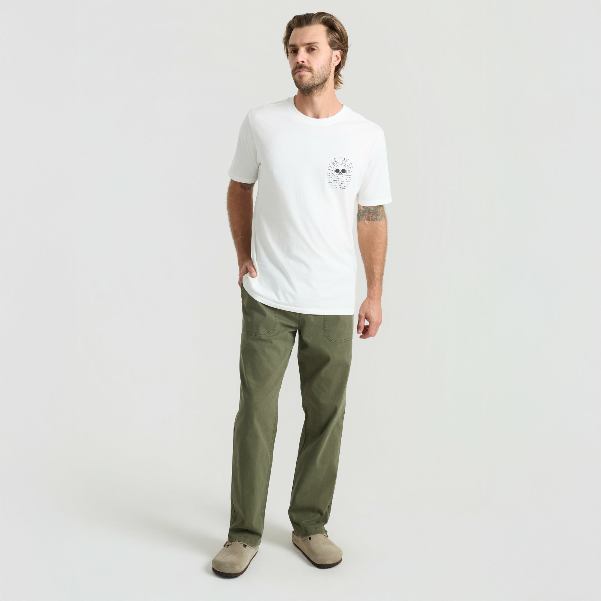 Roark Made To Fade Pants in Washed Military - Men