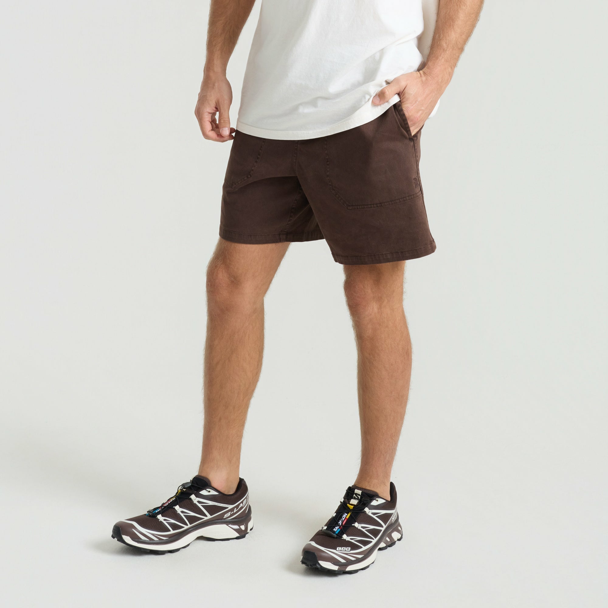 Roark Made To Fade Shorts in Washed Cocoa Bean - Men
