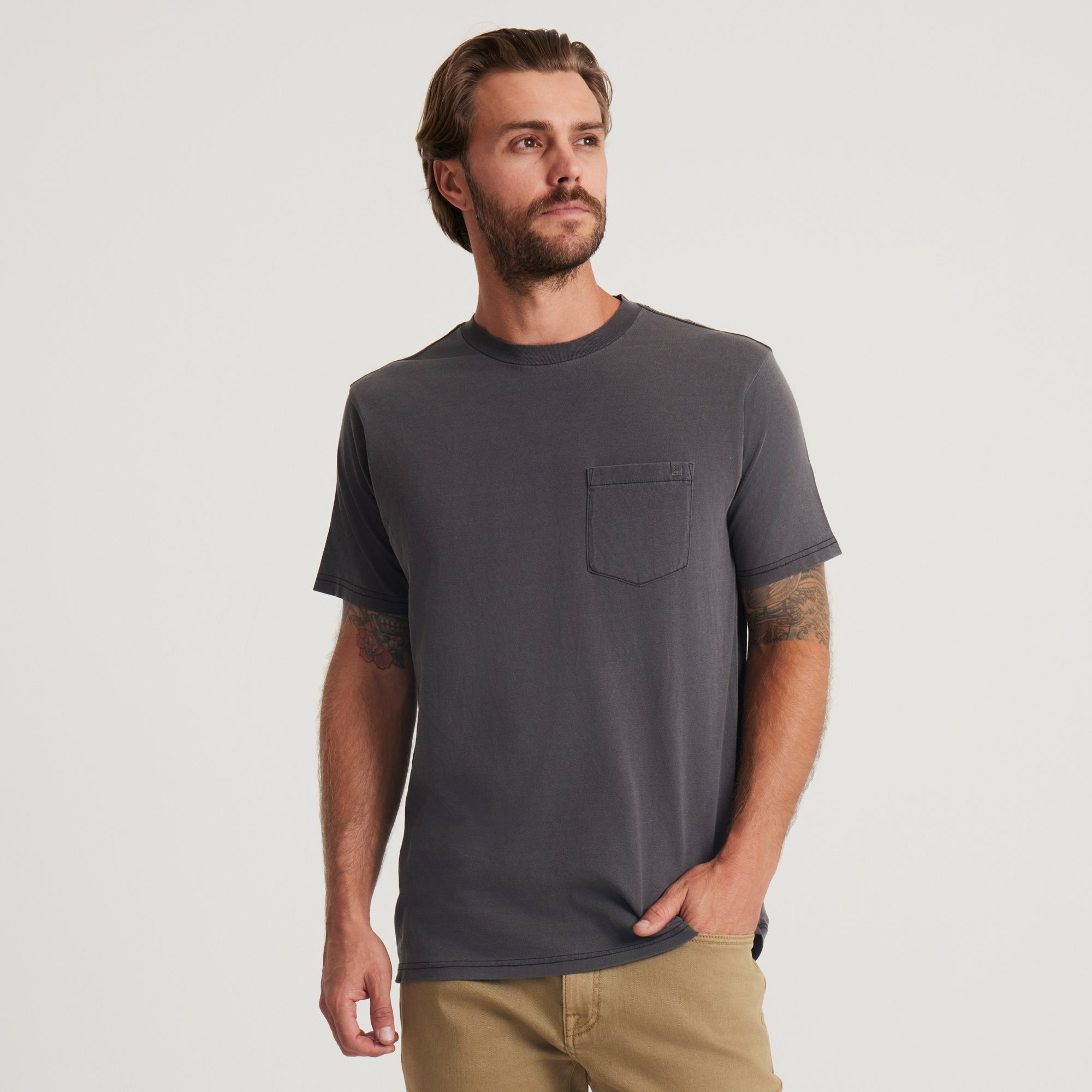 Roark Made To Fade Short Sleeve Tee - Washed Black - Men