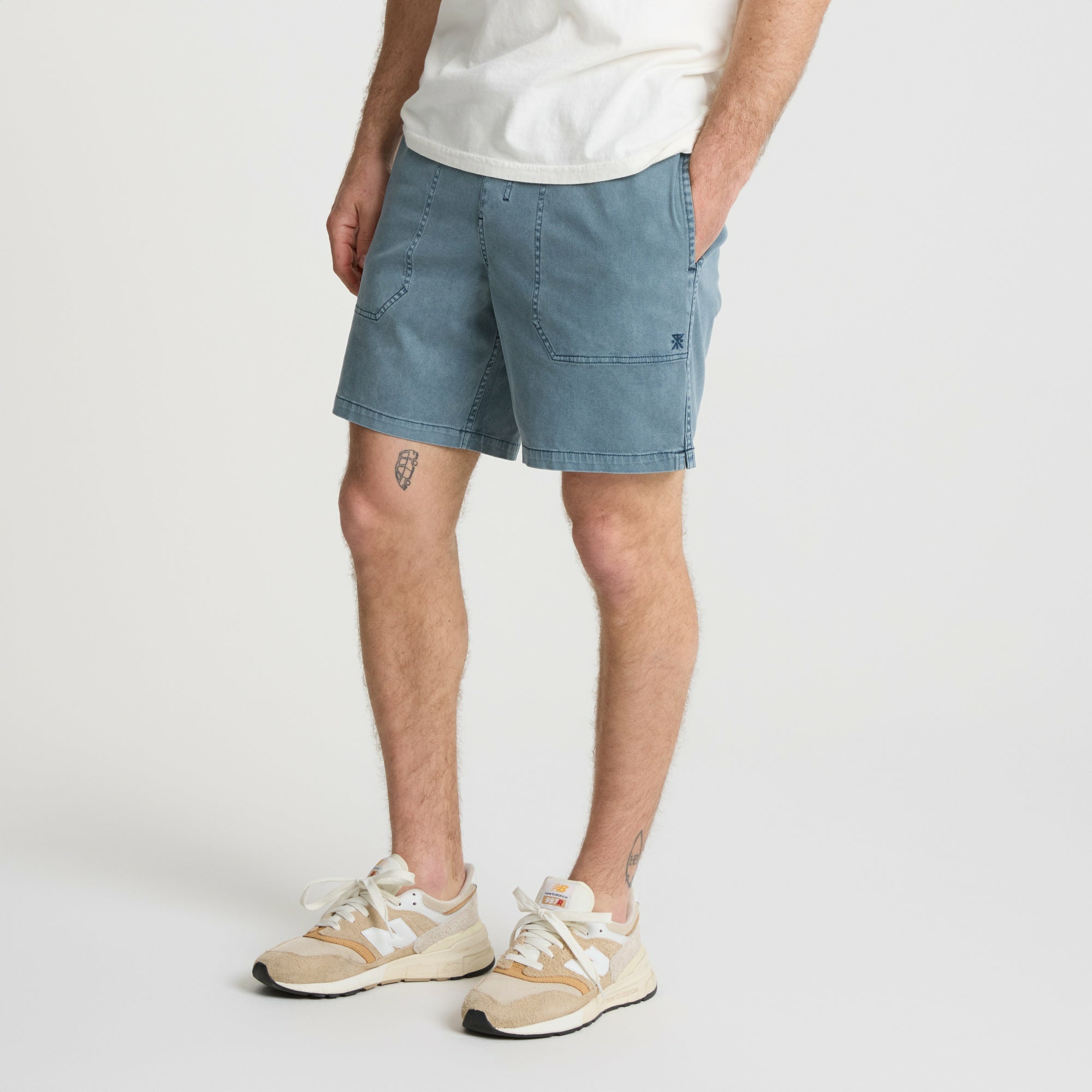 Roark Made To Fade Shorts in Washed Navy - Men