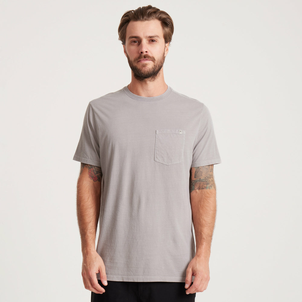 Roark Made To Fade Short Sleeve Tee in Washed Grey - Men