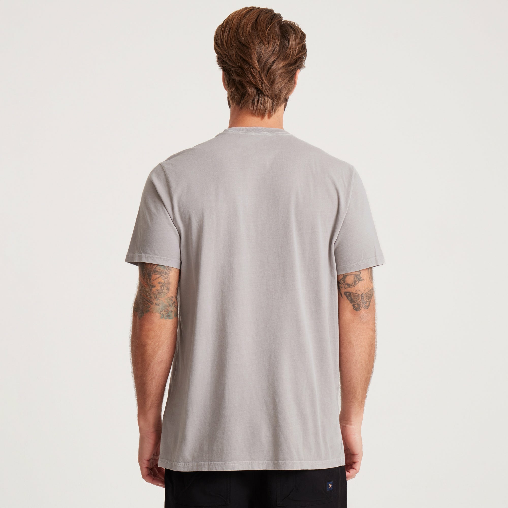 Roark Made To Fade Short Sleeve Tee in Washed Grey - Men