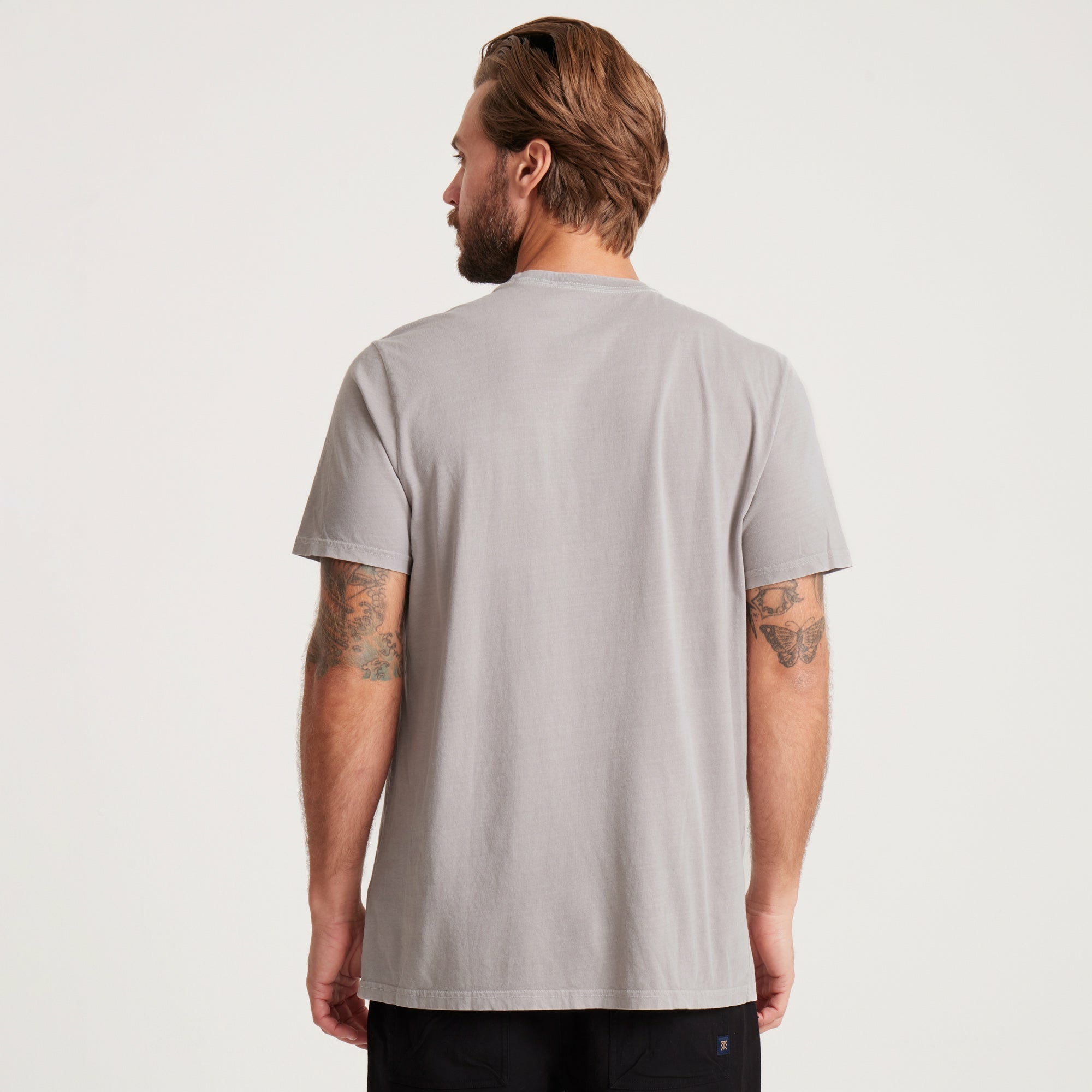 Roark Made To Fade Short Sleeve Tee in Washed Grey - Men
