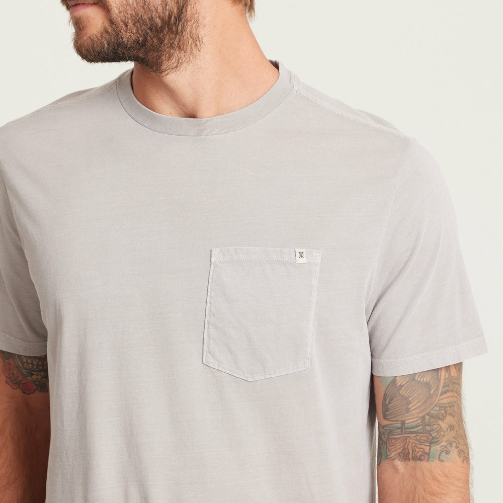 Roark Made To Fade Short Sleeve Tee in Washed Grey - Men