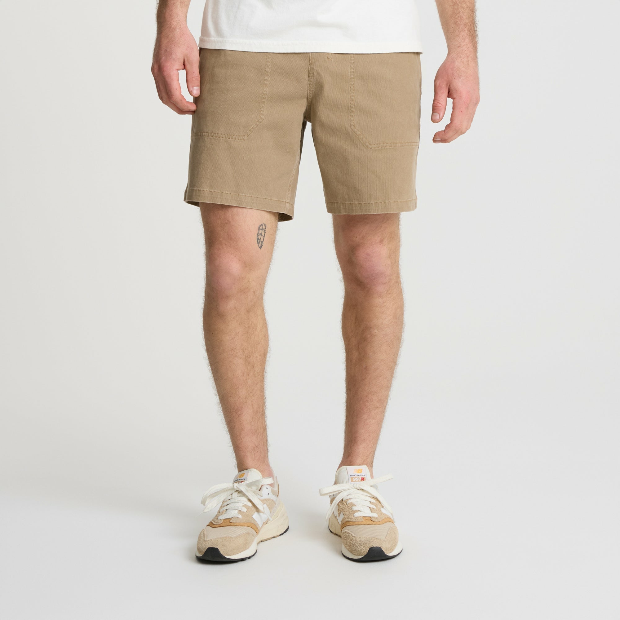 Roark Made To Fade Shorts in Washed Khaki - Men