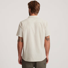 Roark Made To Fade Short Sleeve Button Up Shirt in Washed Bone - Men