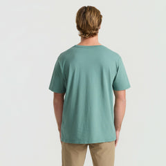 Roark Made To Fade Short Sleeve Tee in Washed Slate Green - Men