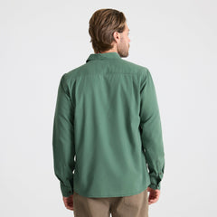 Roark Made To Fade Long Sleeve Button Up Shirt in Washed Slate Green - Men
