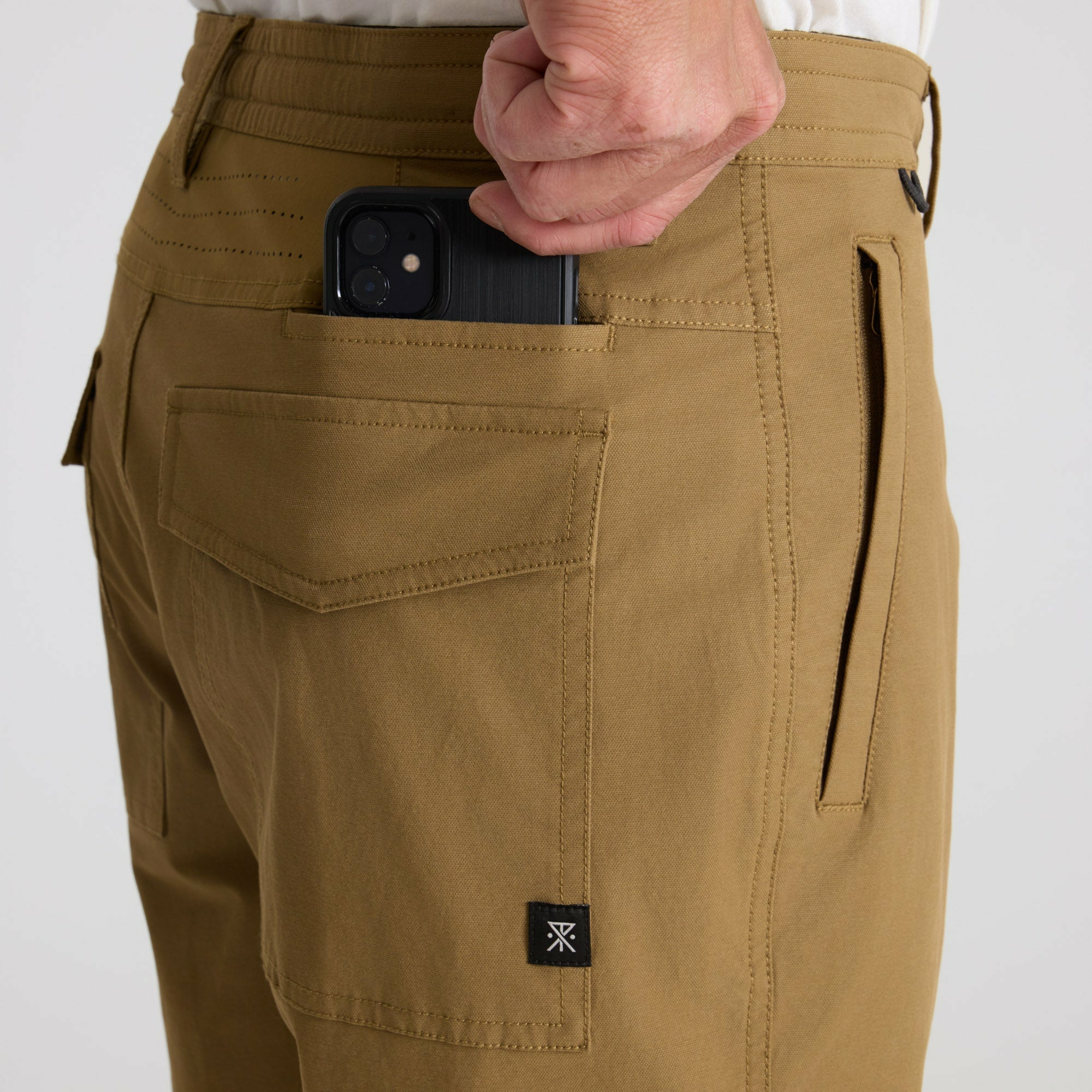 Roark Layover Pro Traveler Shorts in Dark Khaki - Men