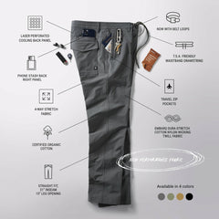 Roark Layover Pro Traveler Pants in Military - Men
